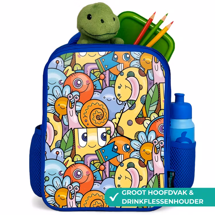 Kinderrugzak - Blauw - Monster met Stippen — 6