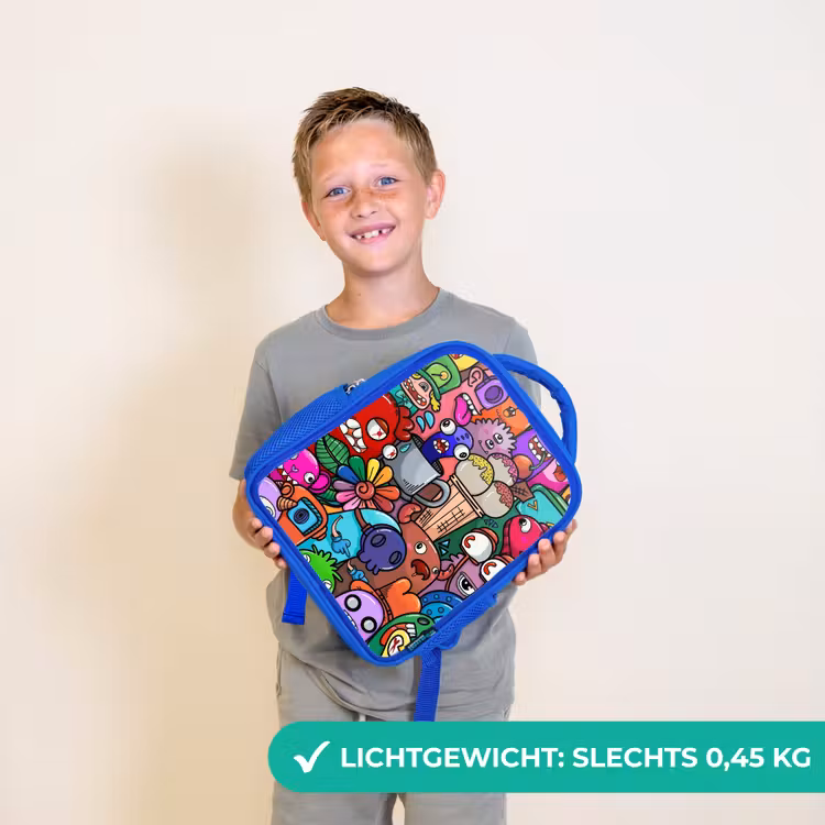 Kinderrugzak - Blauw - Monstervrienden Festijn — 2