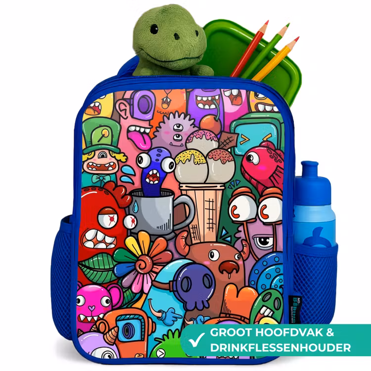Kinderrugzak - Blauw - Monstervrienden Festijn — 6