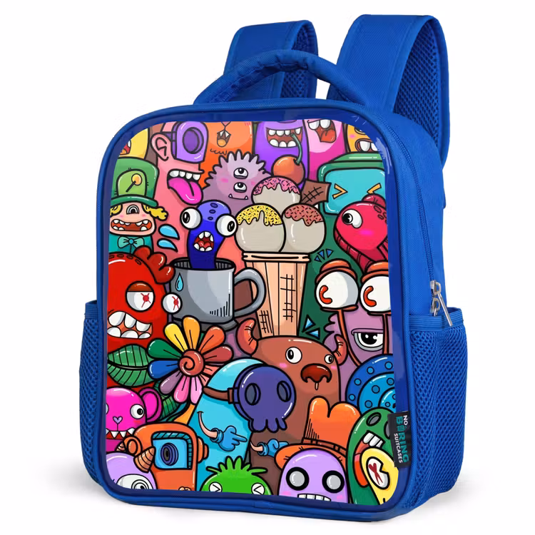 Kinderrugzak - Blauw - Monstervrienden Festijn — 7