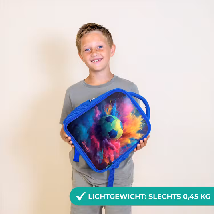 Kinderrugzak - Blauw - Neon - Bal - Kleurrijk — 2