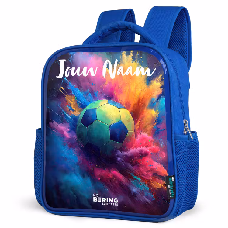 Kinderrugzak met naam - Blauw - Neon - Bal - Kleurrijk — 7