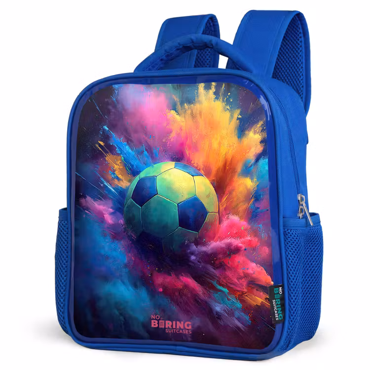 Kinderrugzak - Blauw - Neon - Bal - Kleurrijk — 7