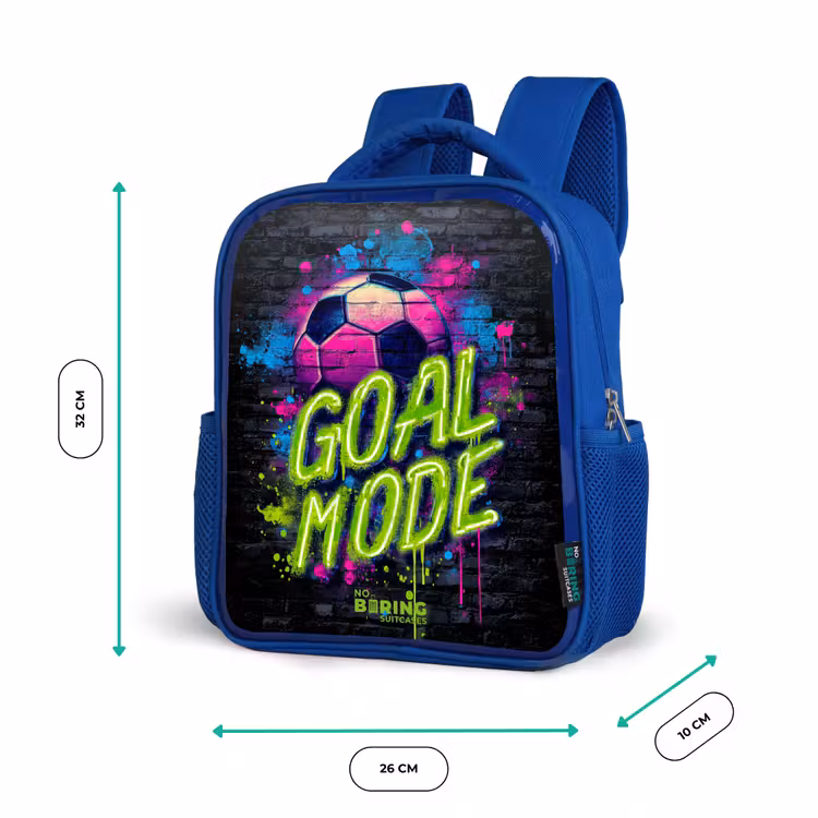 Kinderrugzak - Blauw - Neon - Graffiti - Voetbal - Kleurrijk — 5