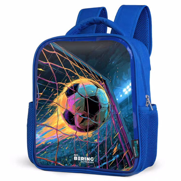 Kinderrugzak - Blauw - Neon - Net - Voetbal - Kleurrijk — 7