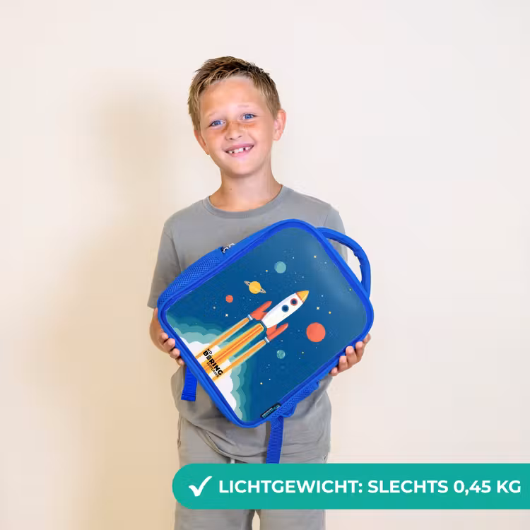 Kinderrugzak - Blauw - Raket - Planeet - Sterren - Veelkleurig — 2