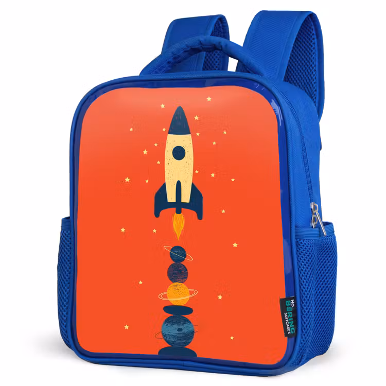 Kinderrugzak - Blauw - Raket - Planeten - Rood — 7