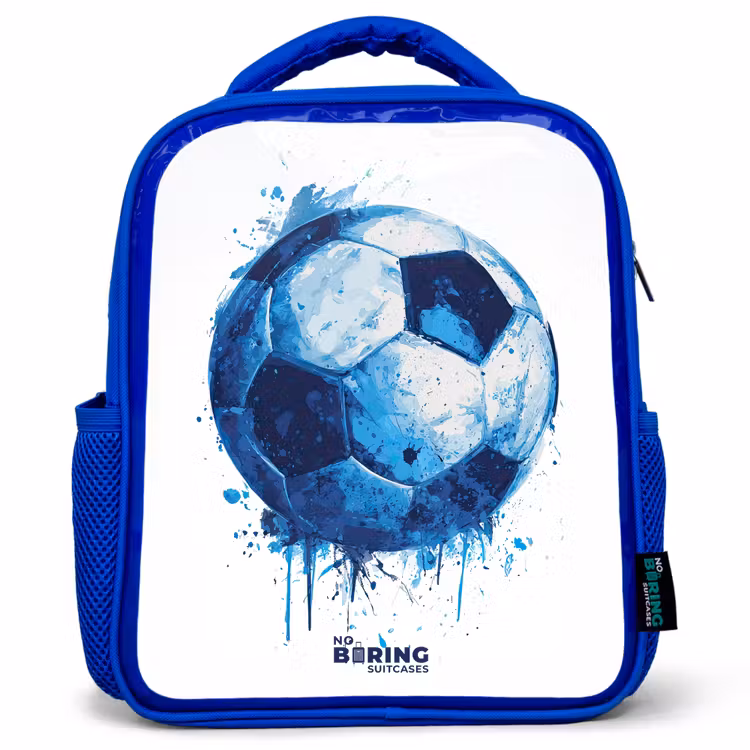 Kinderrugzak - Blauw - Voetbal - Inktspatten - Blauw - Bal — 1