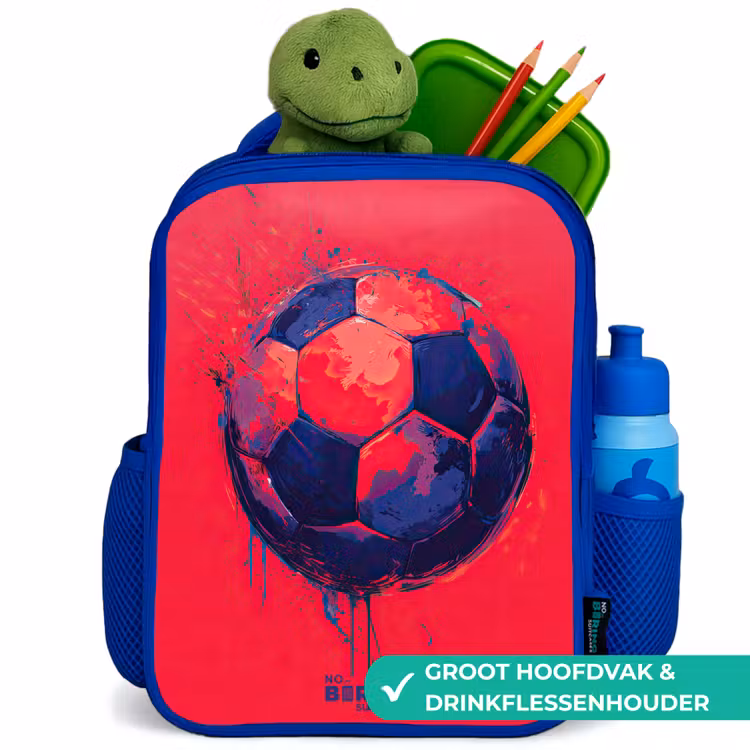 Kinderrugzak - Blauw - Voetbal - Verf - Blauw - Rood — 6