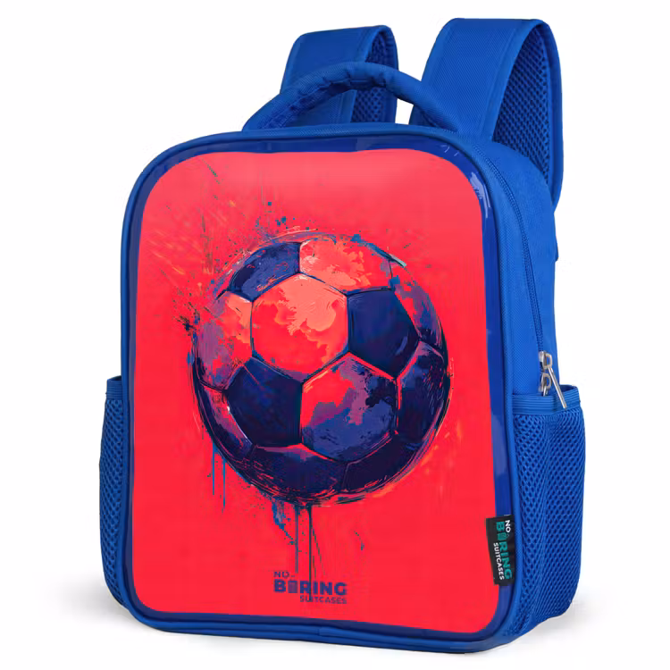 Kinderrugzak - Blauw - Voetbal - Verf - Blauw - Rood — 7