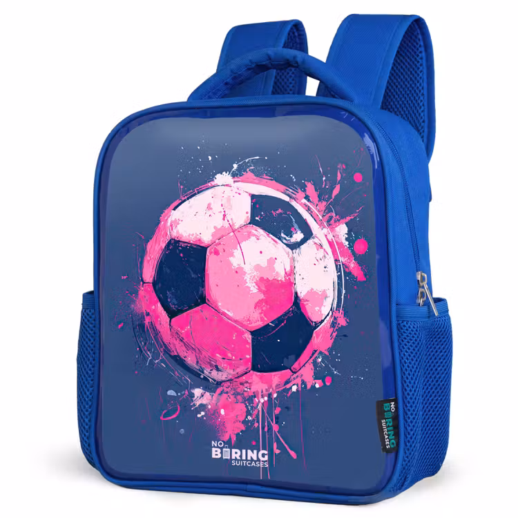 Kinderrugzak - Blauw - Voetbal - Verf - Roze - Blauw — 7