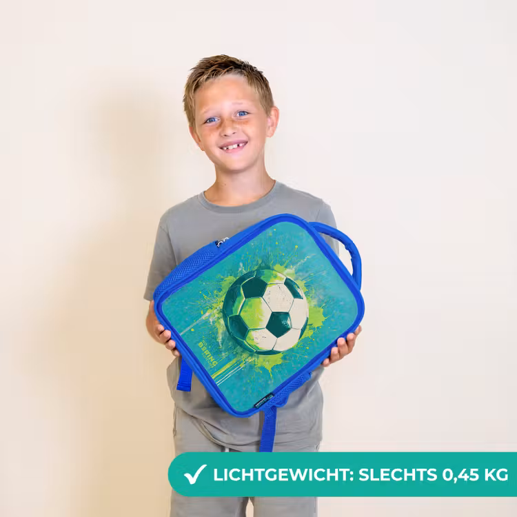 Kinderrugzak - Blauw - Voetbal - Verfspatten - Groen - Blauw — 2