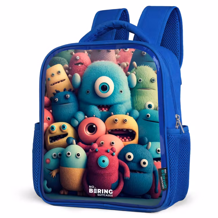 Kinderrugzak - Blauw - Zachte en bolle monsters — 7