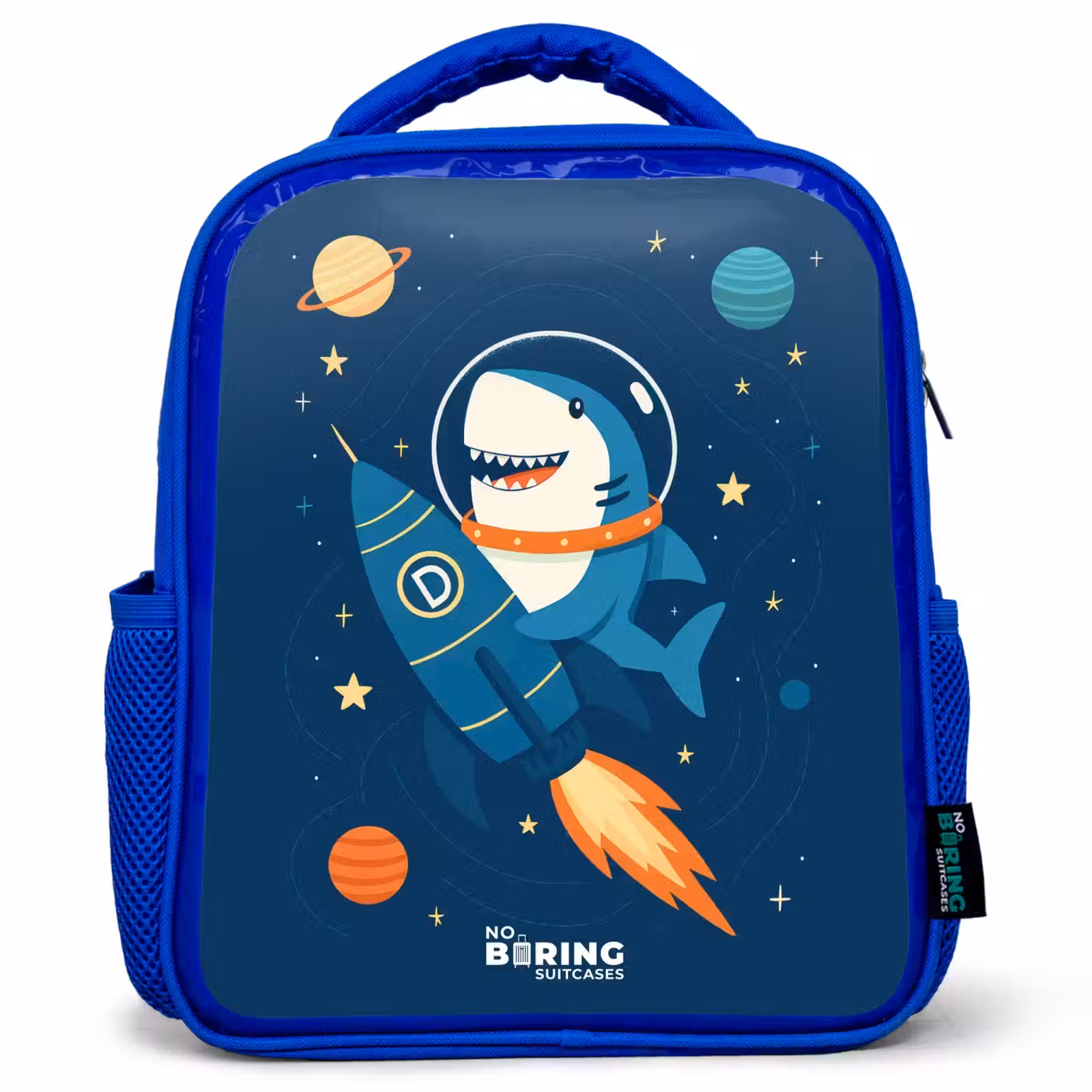 Kinderrugzak - Blauw - Dier - Ruimte - Planeet - Raket — 1