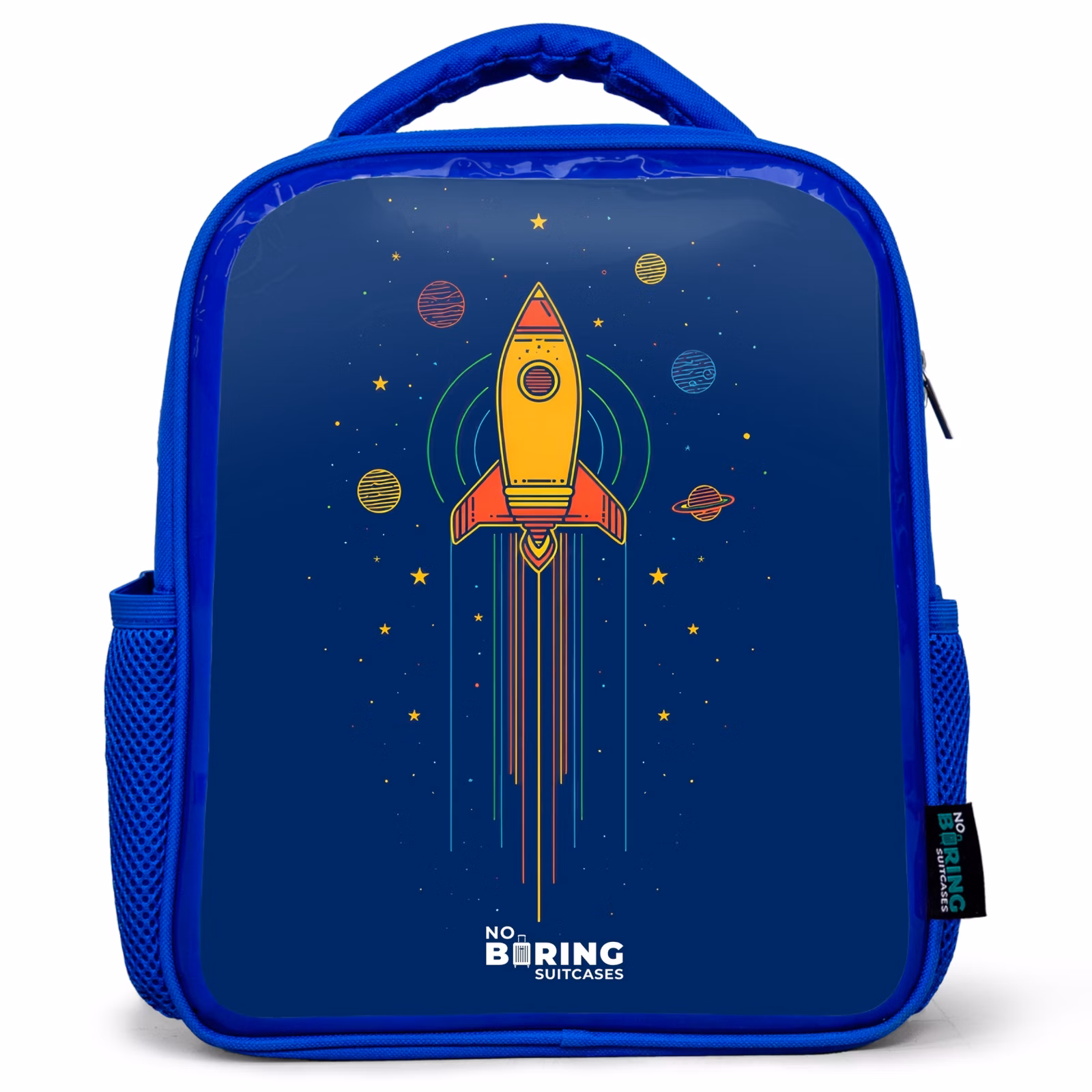 Kinderrugzak - Blauw - Raket - Planeten - Sterren — 1