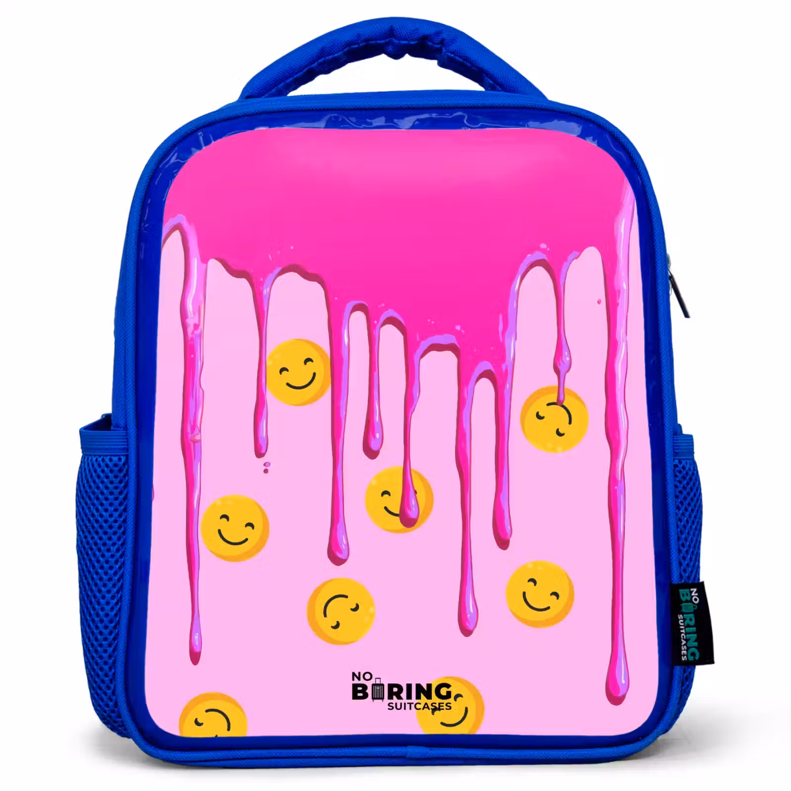 Kinderrugzak - Blauw - Verf - Smiley - Roze — 1