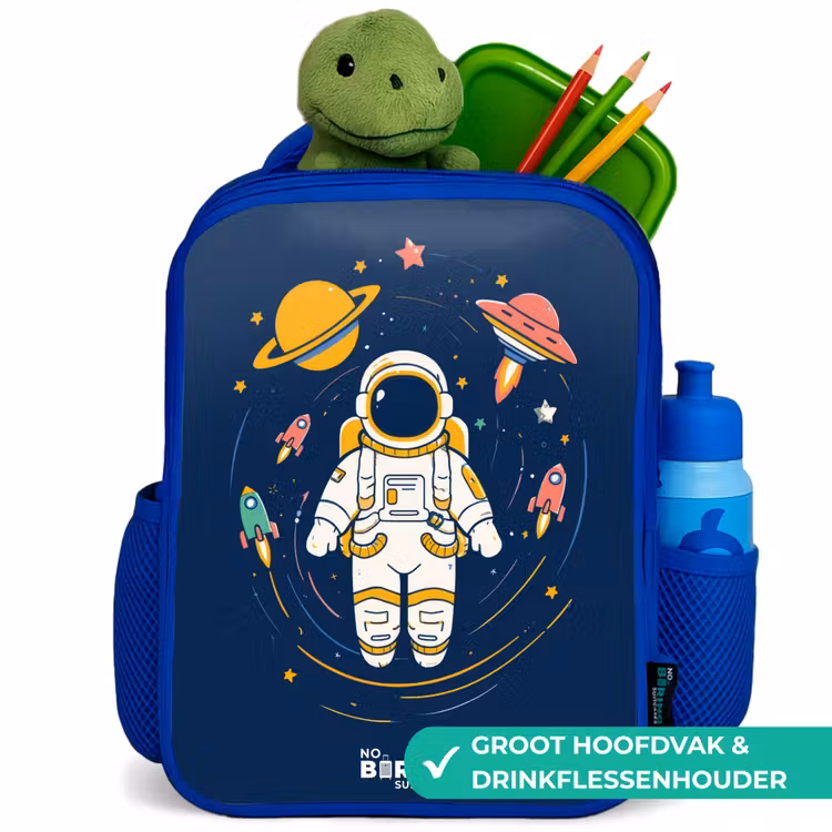 Kinderrugzak - Blauw - Astronaut - Planeet - Sterren - Raket — 6