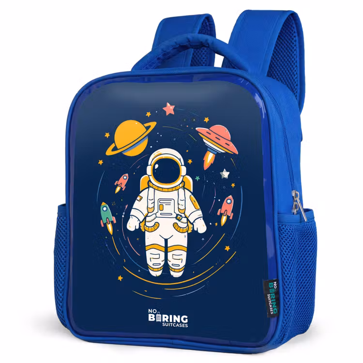 Kinderrugzak - Blauw - Astronaut - Planeet - Sterren - Raket — 7