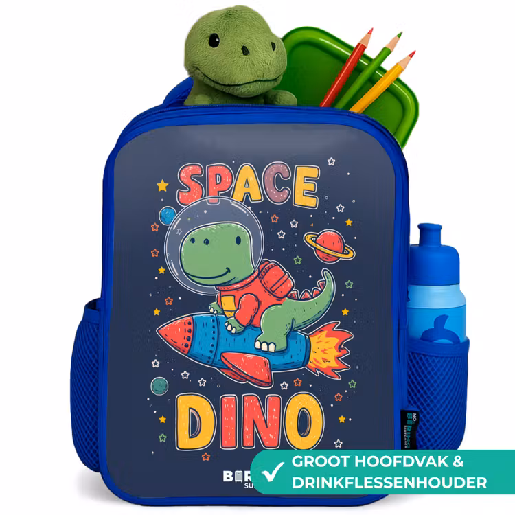 Kinderrugzak - Blauw - Dino - Groen - Raket - Sterren — 6