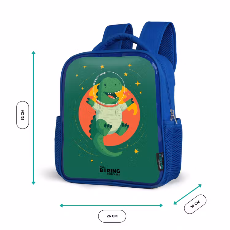 Kinderrugzak - Blauw - Dino - Planeet - Sterren - Groen — 5