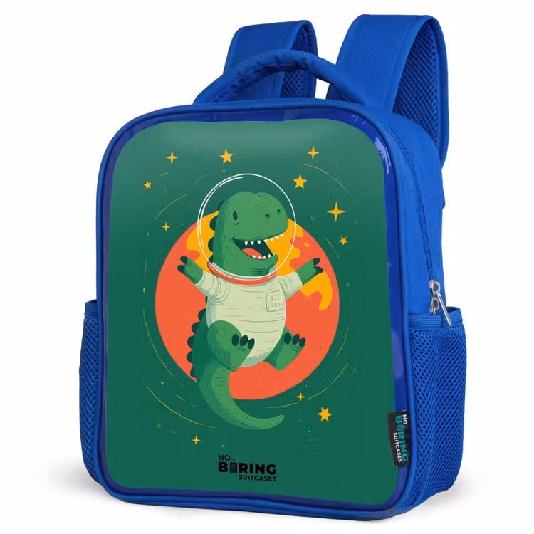 Kinderrugzak - Blauw - Dino - Planeet - Sterren - Groen — 7