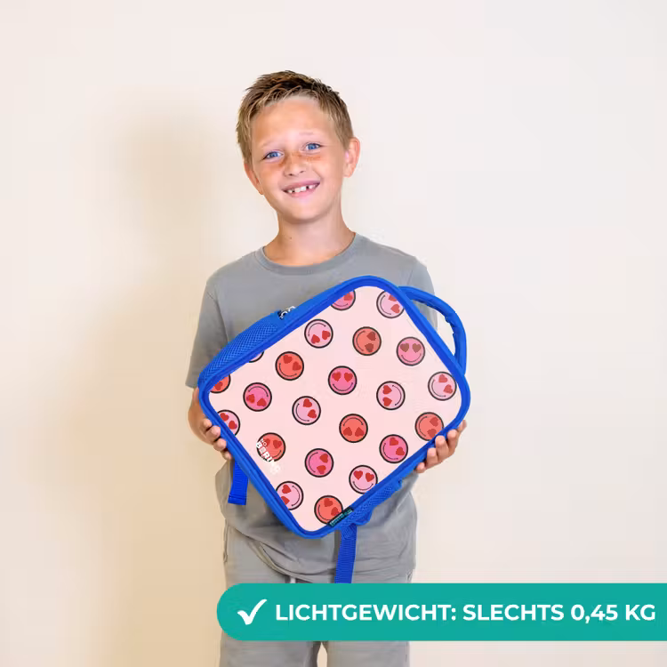 Kinderrugzak - Blauw - Hartje - Smiley - Patroon — 2