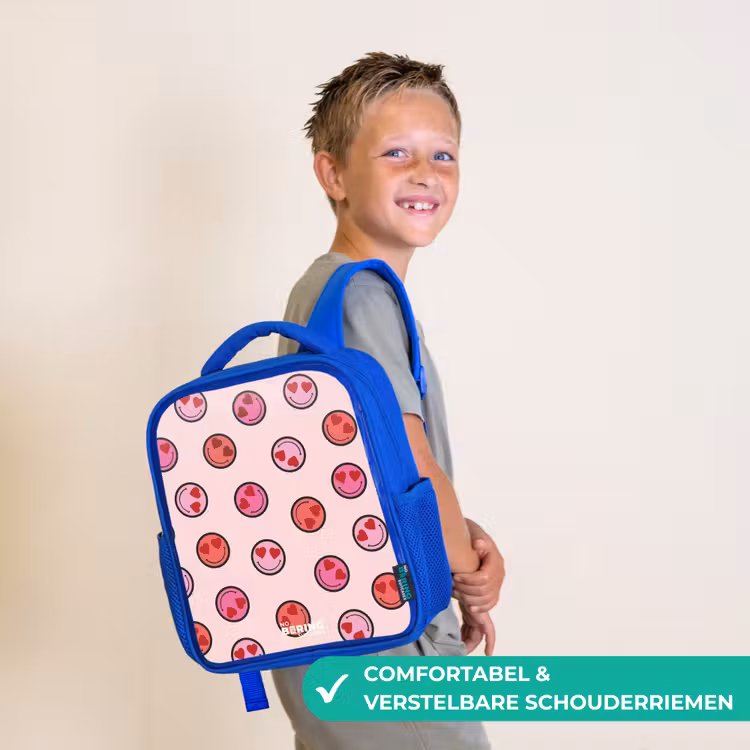 Kinderrugzak - Blauw - Hartje - Smiley - Patroon — 4