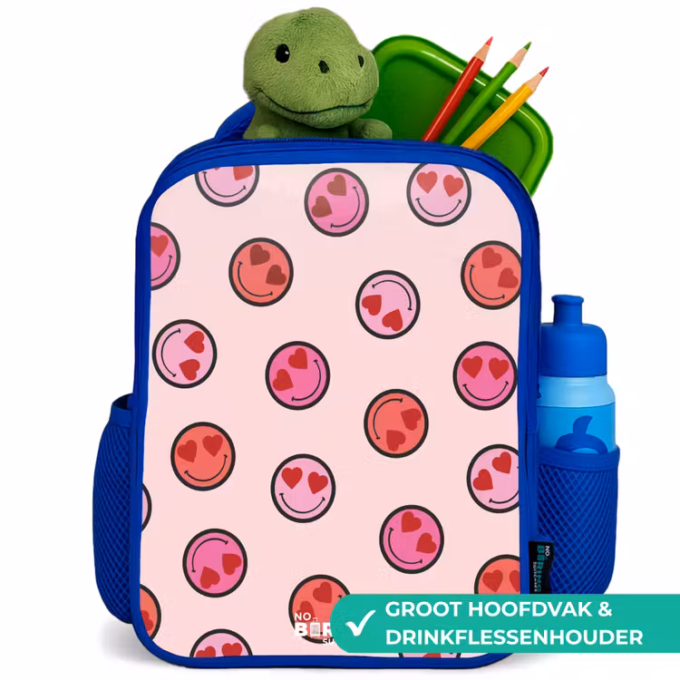 Kinderrugzak - Blauw - Hartje - Smiley - Patroon — 6