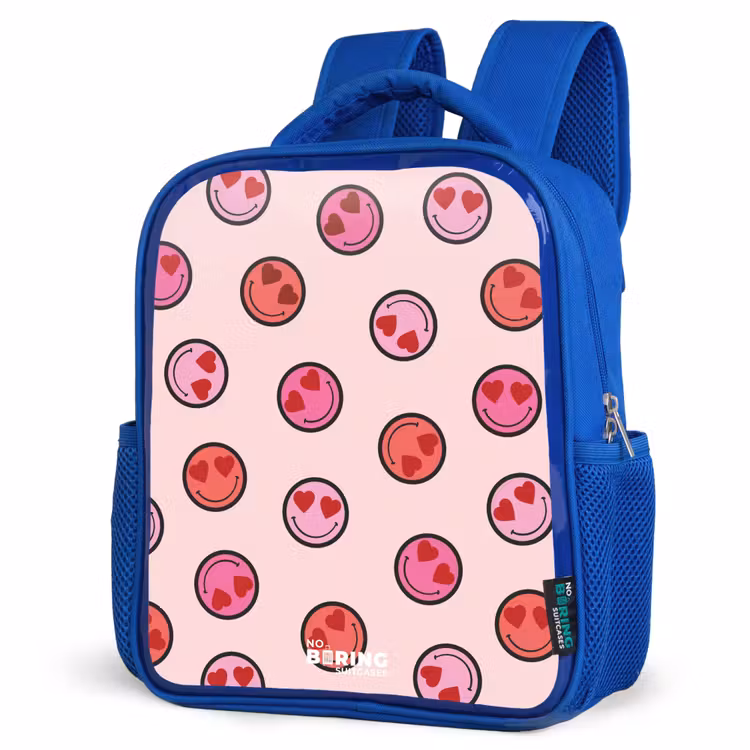 Kinderrugzak - Blauw - Hartje - Smiley - Patroon — 7