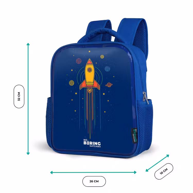 Kinderrugzak - Blauw - Raket - Planeten - Sterren — 5