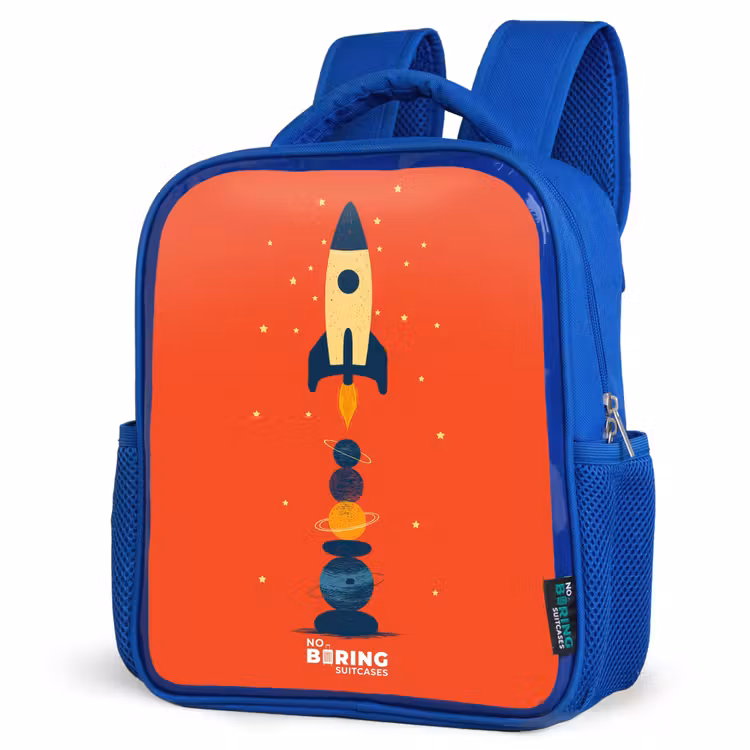 Kinderrugzak - Blauw - Raket - Sterren - Planeten — 7