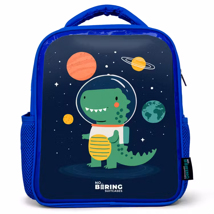 Kinderrugzak - Blauw - Ruimte - Dino - Planeten - Sterren — 1