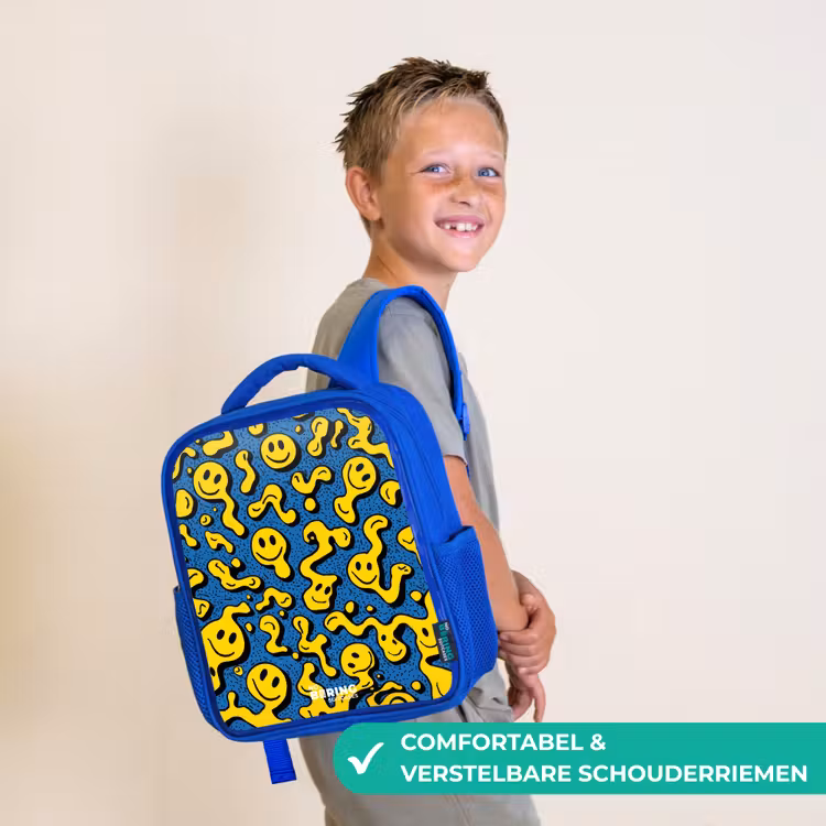Kinderrugzak - Blauw - Smiley - Blauw - Geel — 4