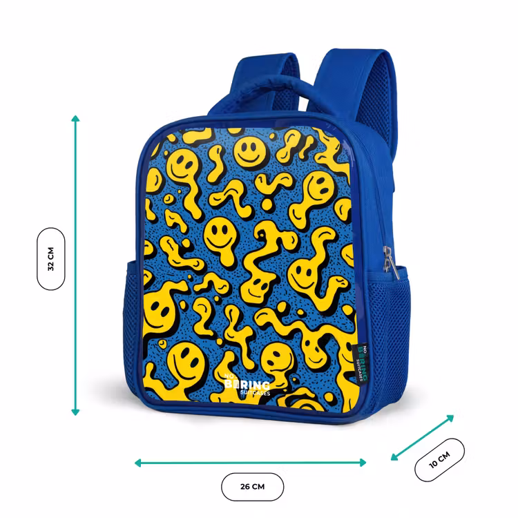 Kinderrugzak - Blauw - Smiley - Blauw - Geel — 5