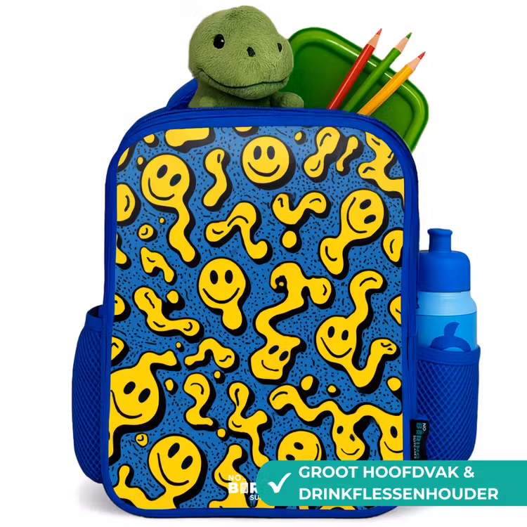 Kinderrugzak - Blauw - Smiley - Blauw - Geel — 6