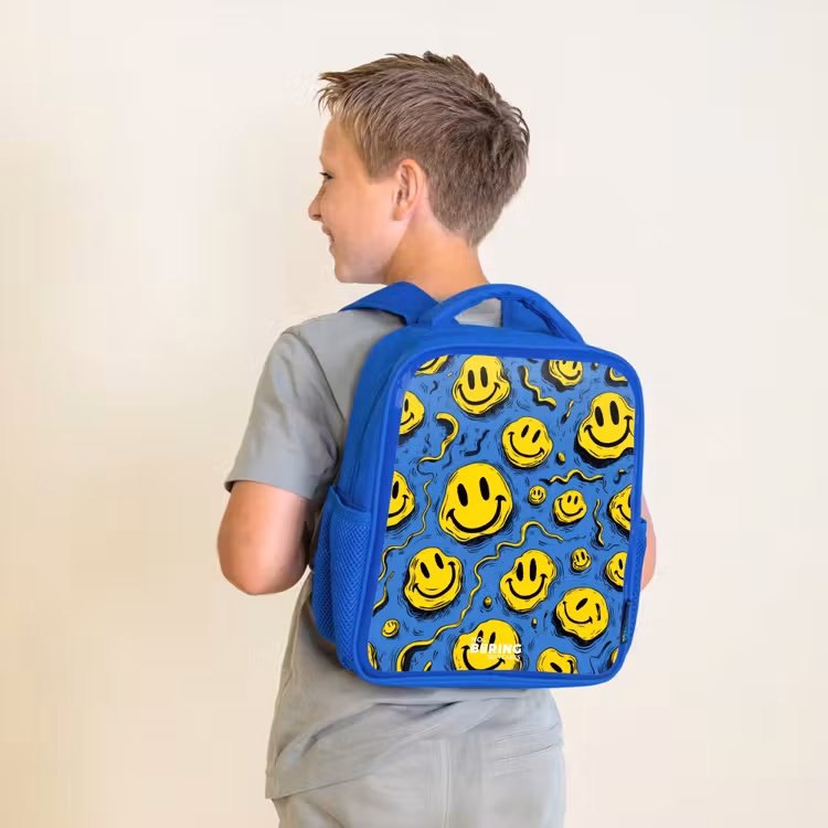 Kinderrugzak - Blauw - Smiley - Geel - Blauw — 3