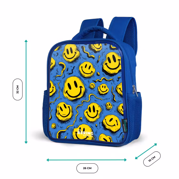 Kinderrugzak - Blauw - Smiley - Geel - Blauw — 5