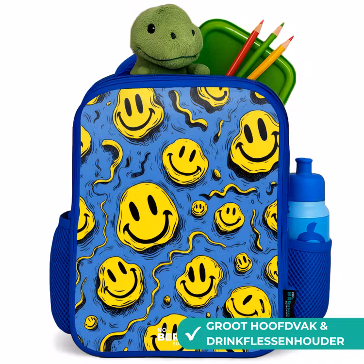 Kinderrugzak - Blauw - Smiley - Geel - Blauw — 6