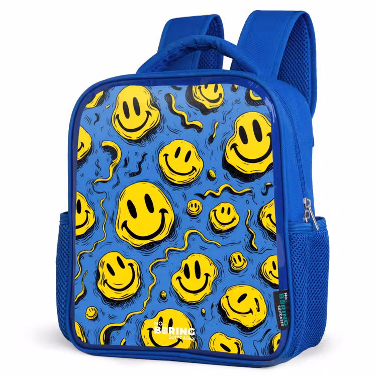 Kinderrugzak - Blauw - Smiley - Geel - Blauw — 7