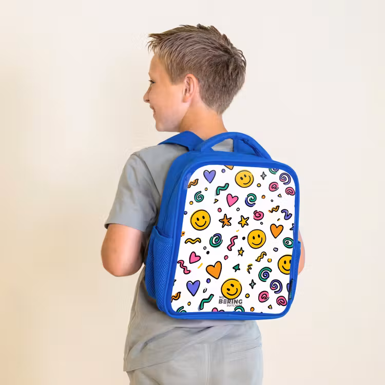 Kinderrugzak - Blauw - Smiley - Hartje - Ster — 3