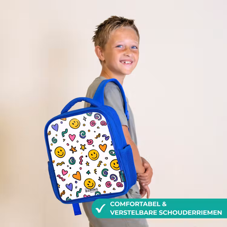 Kinderrugzak - Blauw - Smiley - Hartje - Ster — 4