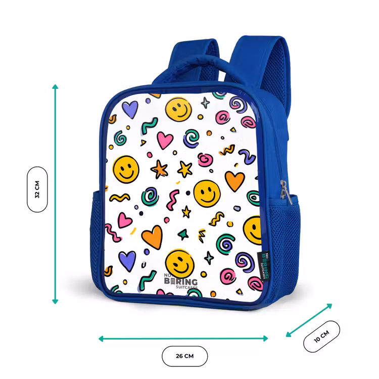 Kinderrugzak - Blauw - Smiley - Hartje - Ster — 5