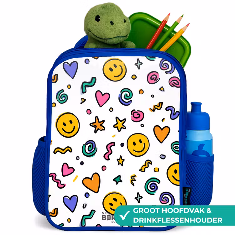 Kinderrugzak - Blauw - Smiley - Hartje - Ster — 6