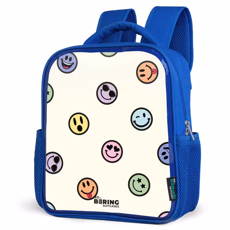 Kinderrugzak met naam - Blauw - Speelse smiley-mix — 7