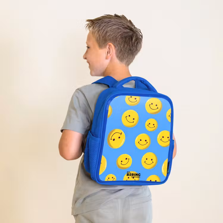 Kinderrugzak - Blauw - Vrolijke smileyregen — 3