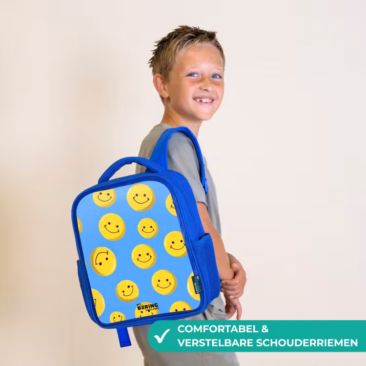 Kinderrugzak - Blauw - Vrolijke smileyregen — 4