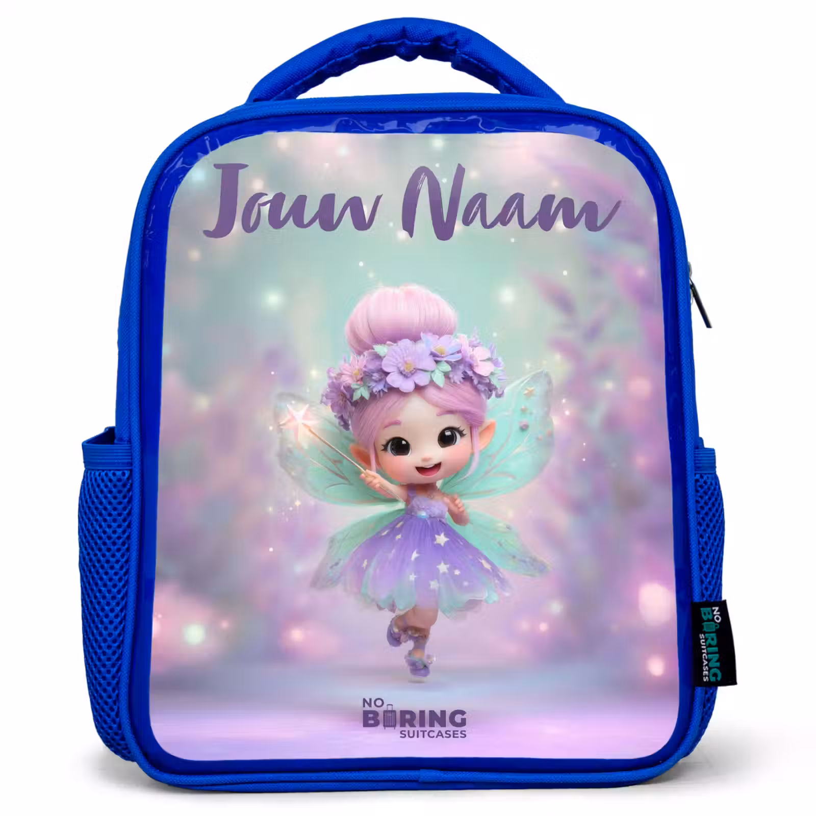Kinderrugzak met naam - Blauw - Elf - Tover - Magisch — 1