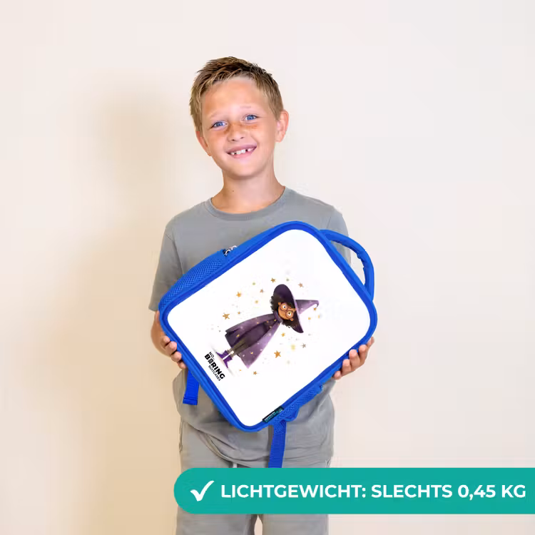 Kinderrugzak met naam - Blauw - De paarse tovenaarsmantel — 2