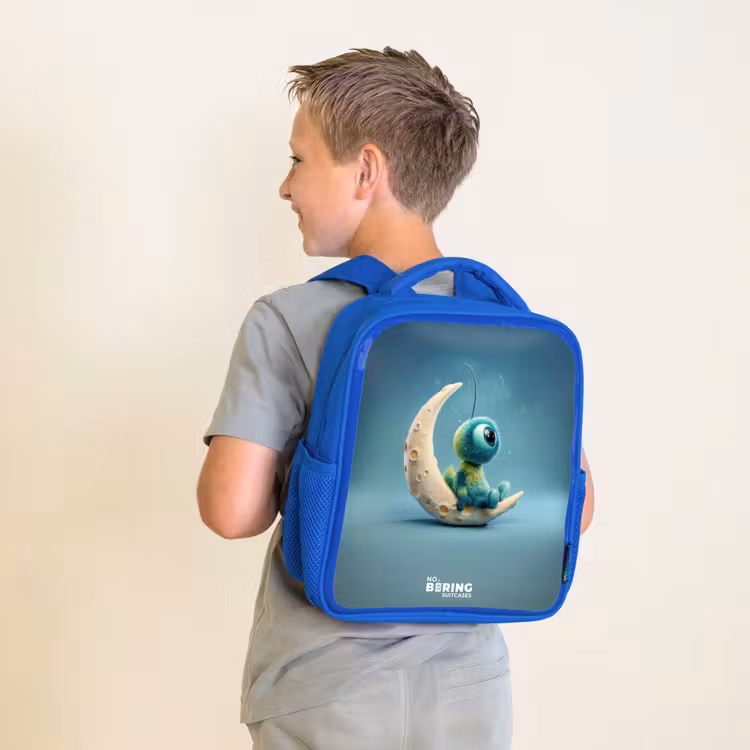 Kinderrugzak - Blauw - Dromerig Wezentje op de Maan — 3