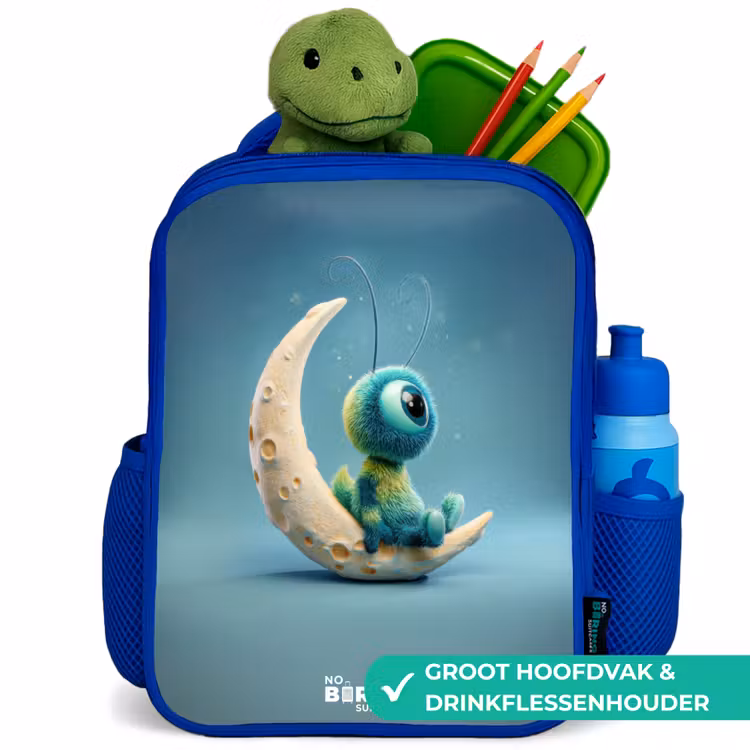 Kinderrugzak - Blauw - Dromerig Wezentje op de Maan — 6